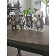 coola skelettfigurer, halloween skalle staty skelett docka harts hantverk ornament, mode mini coola skelett figurer dekor skelett man harts staty docka för hemmakontor skrivbord dekoration