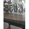 coola skelettfigurer, halloween skalle staty skelett docka harts hantverk ornament, mode mini coola skelett figurer dekor skelett man harts staty docka för hemmakontor skrivbord dekoration