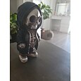 coola skelettfigurer, halloween skalle staty skelett docka harts hantverk ornament, mode mini coola skelett figurer dekor skelett man harts staty docka för hemmakontor skrivbord dekoration