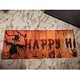 Halloween-Party-Hintergrund mit blutigem Fledermaus-Kürbis-Geister-Aufdruck, hängendes Banner, Halloween-Dekoration (250 x 49 cm), Halloween-Skelett-Dekoration