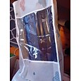 organizador de bolsa de armazenamento de roupas de grande capacidade com alça reforçada, adequado para cobertores, roupas de cama, dobrável com zíper resistente, janela transparente