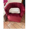 Fundas de terciopelo para sillón club, funda de sillón elástica suave de color burdeos y rojo para sala de estar y dormitorio, protector de sillón lavable y extraíble, protector de muebles para