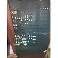 sac suspendu en feutre boucle d'oreille stockage sac suspendu tenture murale bijoux boucles d'oreilles collier anneau de stockage