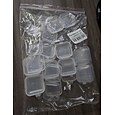 20pcs carré mini boîtes de rangement en plastique transparent avec couvercles pour petits objets en résine époxy