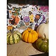 50 Stück Halloween-Aufkleber, Vinyl, wasserfest, süße Aufkleberpackung, Basteln, Scrapbook, Wasserflasche, Laptop, Skateboard, Dekoration, lustige Cartoon-Kürbis-Aufkleber für Kinder, Teenager, Erwachsene
