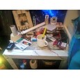 Halloween Schädel Skelett Schwarzlicht Wandteppich UV-Reaktiv Trippy Nebeliger Pilz Hängender Wandteppich Wandkunst Wandmalerei für Wohnzimmer Schlafzimmer Dekorationen