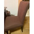 Coprisedia da pranzo 2 pezzi bordeaux idrorepellente elasticizzato coprisedia spandex con protezione inferiore elastica per sala da pranzo cerimonia nuziale resistente lavabile