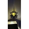 elegante houten lotus enkellaagse wandplank voor woondecoratie en opslag