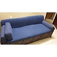 stretch bank zitkussen hoes hoes elastische bank fauteuil loveseat 4 of 3 zits grijs effen effen zacht duurzaam wasbaar