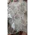 20 stk firkantede mini klar plast opbevaringsbeholdere æske med låg til småting epoxyharpiks