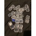 20pcs carré mini boîtes de rangement en plastique transparent avec couvercles pour petits objets en résine époxy