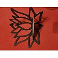 elegante houten lotus enkellaagse wandplank voor woondecoratie en opslag