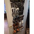 24 grille chaussures organisateur rack pour chambre au-dessus de la porte suspendu support de stockage rack chambre placards chaussures sac de rangement mural