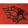 elegante houten lotus enkellaagse wandplank voor woondecoratie en opslag