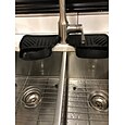 Adjustable Silicone Sponge Holder, Faucet Water Catcher Mat, 2 IN 1 Absorbent Faucet Splash Mat, Draining Faucet Water Catcher Mat, Sponge Holder Over Faucet Sink Organizer, Kitchen Bathroom Sink Acce