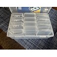 12db-os mini átlátszó műanyag tárolódobozok: tökéletes apró tárgyak, ékszerek, hardverek, barkácsoló kézművesség tárolására!