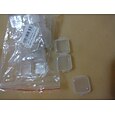 Caixa de recipientes de armazenamento de plástico transparente mini quadrado 20 peças com tampas para itens pequenos resina epóxi