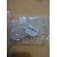 Caixa de recipientes de armazenamento de plástico transparente mini quadrado 20 peças com tampas para itens pequenos resina epóxi