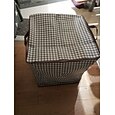1pc opbergtas voor kleding, opvouwbare stoffen opbergtas met pied-de-poule-patroon, waterdichte, vochtbestendige katoenen quilt-opbergtas met grote capaciteit, huisorganisatie en opslag