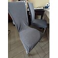 Coprisedia da pranzo 2 pezzi bordeaux idrorepellente elasticizzato coprisedia spandex con protezione inferiore elastica per sala da pranzo cerimonia nuziale resistente lavabile
