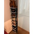 mehrstöckiges, schmales Schuhregal, kleiner vertikaler Schuhständer, platzsparender, freistehender DIY-Schuhaufbewahrungs-Organizer für Eingangsbereich, Schrank, Flur, einfache Montage und stabile