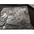 Caixa de recipientes de armazenamento de plástico transparente mini quadrado 20 peças com tampas para itens pequenos resina epóxi