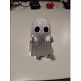 Figurine fantôme mignonne d'Halloween - Statue fantôme effrayante en résine avec doigt d'honneur, décoration fantôme mignonne pour décorations d'Halloween, porche et décoration intérieure effrayante pour la maison 10x10x10cm
