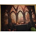 roze halloween decoraties raam hangend wandtapijt wandkunst groot wandtapijt muurschildering decor foto achtergrond deken gordijn huis slaapkamer woonkamer decoratie