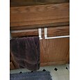 Porte-serviettes en acier inoxydable sans perçage, 2 pièces, parfait pour les portes d'armoires de cuisine, l'arrière des portes, idéal pour suspendre les torchons, les serviettes, offrant un