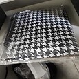 1pc opbergtas voor kleding, opvouwbare stoffen opbergtas met pied-de-poule-patroon, waterdichte, vochtbestendige katoenen quilt-opbergtas met grote capaciteit, huisorganisatie en opslag