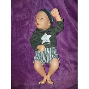 24 "Neugeborenes Baby Puppe Versorgung Tuch Körper für Reborn 3/4 Arm 24 "Neugeborenes Baby Puppe Versorgung Tuch Körper für Reborn 3/4 Arm