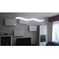 led hanglamp 97cm 36w golfvorm acryl moderne eenvoudige mode hanglamp met afstandsbediening voor studeerkamer kantoor eetkamer verlichtingsarmatuur