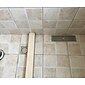 12palcový obdélníkový lineární sprchový odtok podlaha vany s mřížkou s cihlovým vzorem, koupelnový podlahový odtok z kartáčované mosazi, podlahový odtok sprchy obsahuje sítko na vlasy