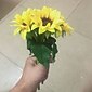 6 grene solsikke kunstige blomster hjem dekoration bryllup forsyning 8x22cm/3x9