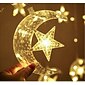 elegante festa de casamento recepção ramadan eid luzes de corda - 12 peças lua&estrela, lâmpada de cortina led de 2,5 m, casamento&decoração de festival, luzes de fada de lanterna de néon