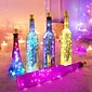 1/2/6/10st led wijnfles lichtsnoer 2m 20leds met kurk warm wit wit multi kleur rood blauw waterdicht lichtsnoer kerst bruiloft decoratie batterijen