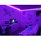 led stripverlichting (2x5m) 10m 32.8ft 2835 rgb 600leds 8mm strips verlichting flexibele kleurwissel met 44 toetsen ir afstandsbediening ideaal voor thuis keuken kerst tv achterlichten dc 12v