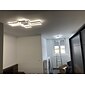 105cm led plafón de 3 luces patrón geométrico de aluminio luz de montaje empotrado lineal estilo moderno acabados pintados luces de comedor de oficina regulables solo regulables con control remoto