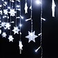 Kerst 3,5m 96 stuks LED Sneeuwvlok Ster Gordijn Snoerlichten met 8 Flitsmodi Stekker in Kerstfeestslingerlampen voor Raamgordijn Thuis Vakantie Feest Buiten Decor Waterproof
