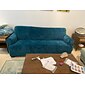 Funda de sofá elástica de terciopelo elástico, para sofá seccional, sillón, sofá de dos plazas, burdeos, rojo, 4 o 3 plazas, en forma de L, color liso, suave y duradera
