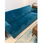 Funda de sofá elástica de terciopelo elástico, para sofá seccional, sillón, sofá de dos plazas, burdeos, rojo, 4 o 3 plazas, en forma de L, color liso, suave y duradera