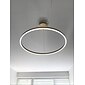 led hanglamp 40/60/80cm 1-lichts ring cirkel design dimbaar aluminium gelakte afwerkingen luxe moderne stijl eetkamer slaapkamer hanglampen 110-240v alleen dimbaar met afstandsbediening