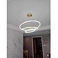 lampada a sospensione a led 3 luci 80cm/60cm/40cm design ad anello cerchio 113w finiture verniciate in alluminio faretto moderno intelligente controllo wifi dimmerabile con telecomando