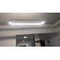 1-light 70c / 90m led pendant light 40w oval design retângulo alumínio pintado de preto acabamentos lâmpada moderna para sala de jantar restaurante café bar 110-240v somente regulável com controle