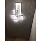 Luz de techo LED forma cuadrada 113 cm diseño lineal luces de montaje empotrado aluminio moderno acabados pintados contemporáneos sala de estar luz 85-265 V solo regulable con control remoto