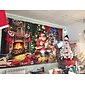 kerstversiering kerstman vakantie feest groot wandtapijt foto achtergrond achtergrond kunst decor foto achtergrond huis slaapkamer woonkamer boom sneeuwpop eland sneeuwvlok kaars cadeau open haard