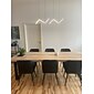 suspension led 90 cm lumières de l'île dimmable design en aluminium élégant minimaliste finitions peintes style nordique salle à manger cuisine lumières 110-240v seulement dimmable avec télécommande