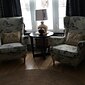1 set med 2 delar blommigt tryckt wingback stolsöverdrag vingstols överdrag spandex tyg wingback fåtöljöverdrag med elastisk botten för vardagsrummets inredning