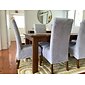 Velvet Dining Chair Covers, Burgundy Stretch Chair Cover, Spandex High back Chair Protector Covers Seat Slipcover with Elastic Band for Dining Room,Wedding, Ceremony, Banquet