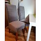 Velvet Dining Chair Covers, Burgundy Stretch Chair Cover, Spandex High back Chair Protector Covers Seat Slipcover with Elastic Band for Dining Room,Wedding, Ceremony, Banquet